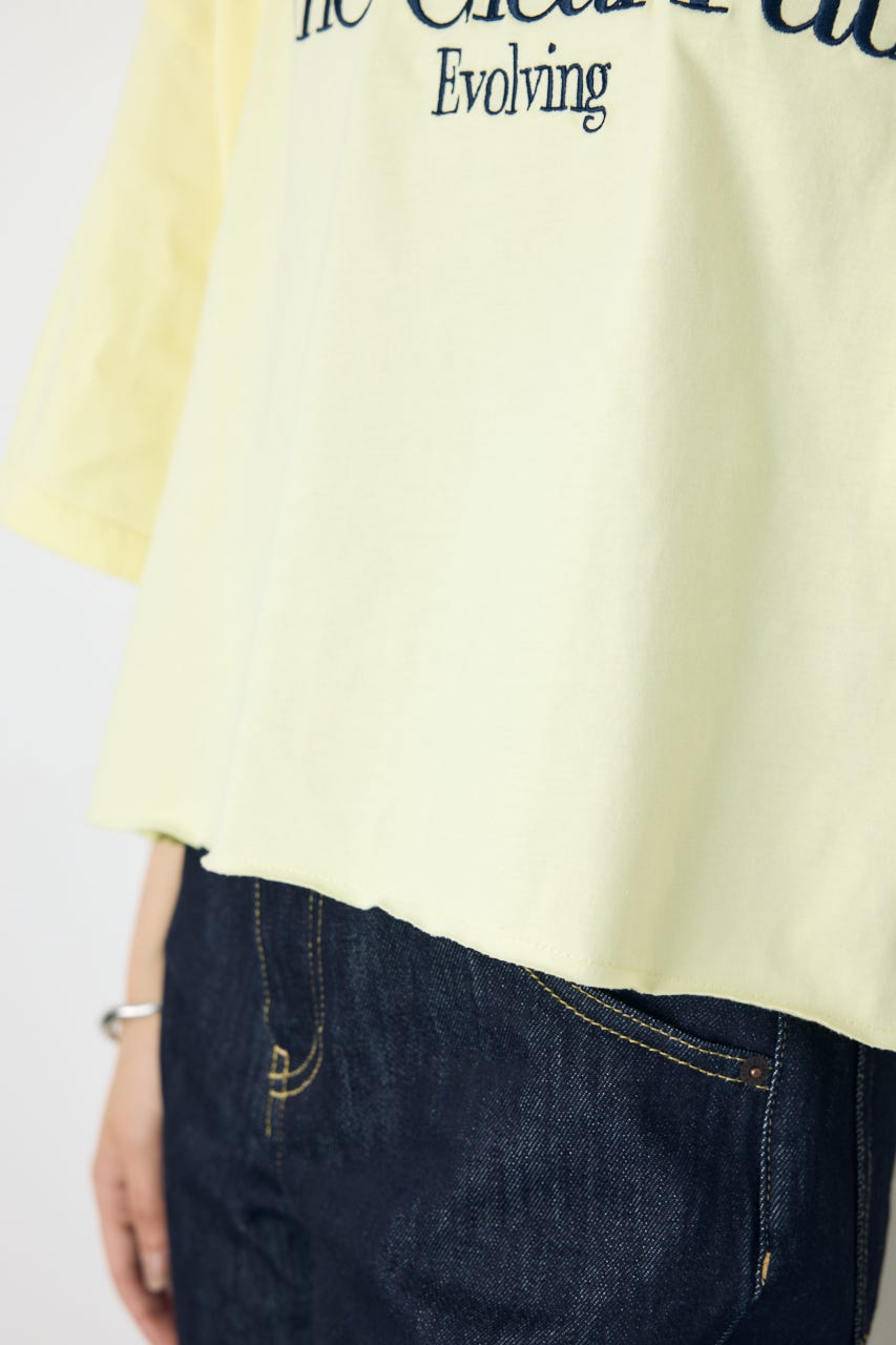 刺繍ロゴTシャツ L/YEL M