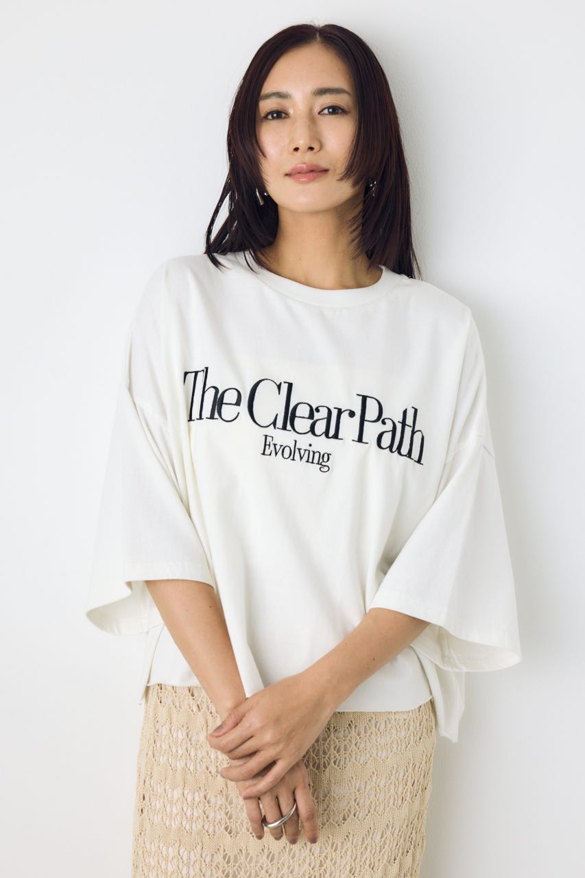 刺繍ロゴTシャツ WHT S