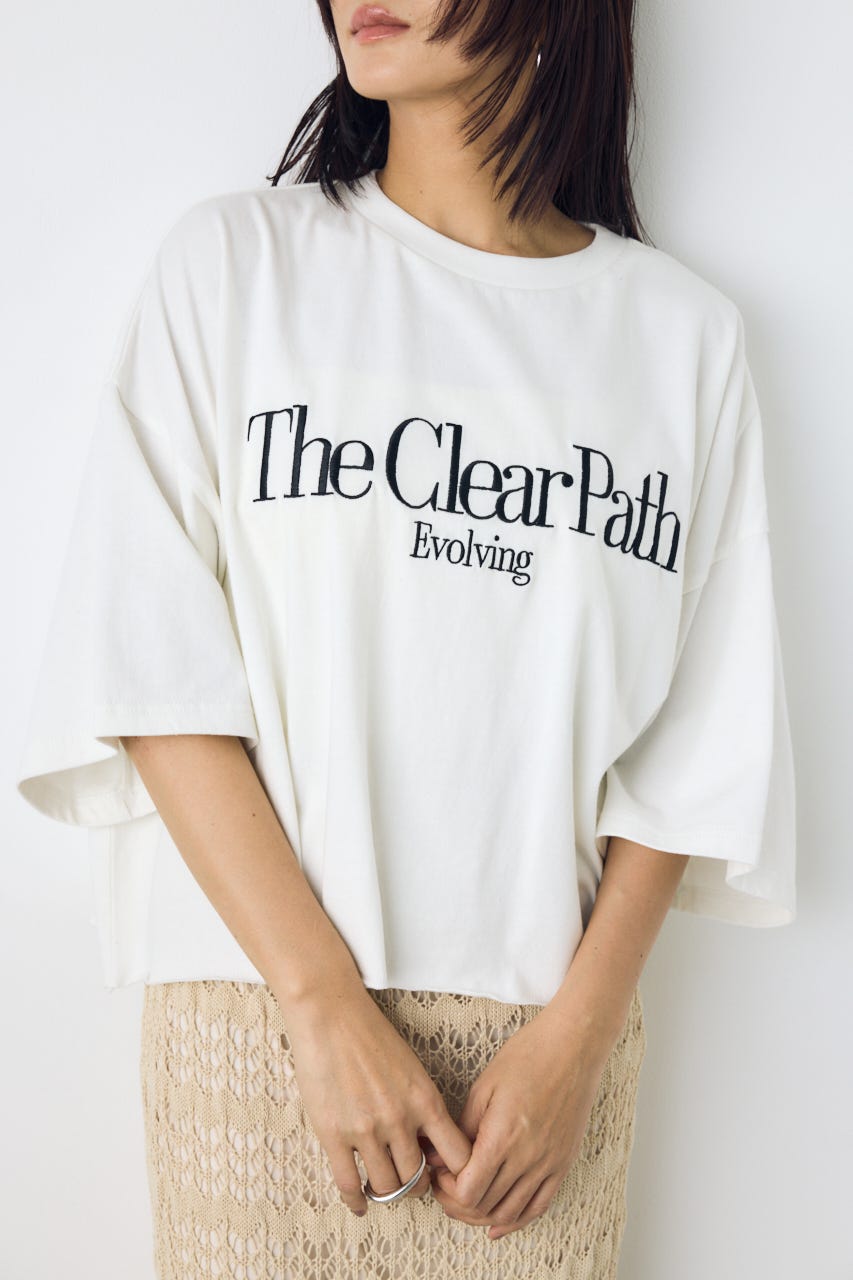 刺繍ロゴTシャツ WHT S
