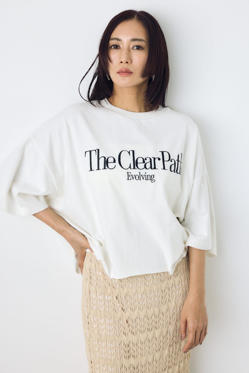 刺繍ロゴTシャツ WHT S