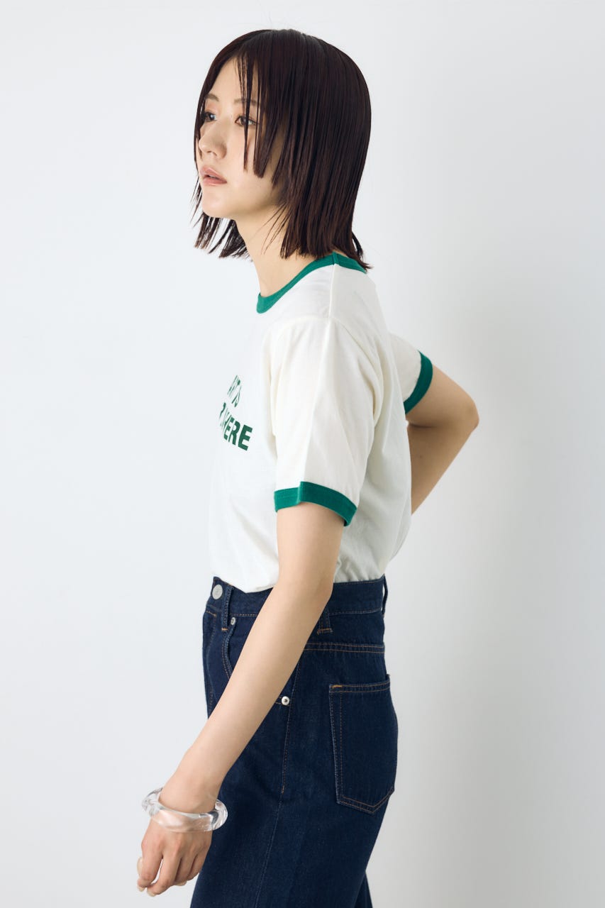 リンガーロゴプリントT GRN FREE