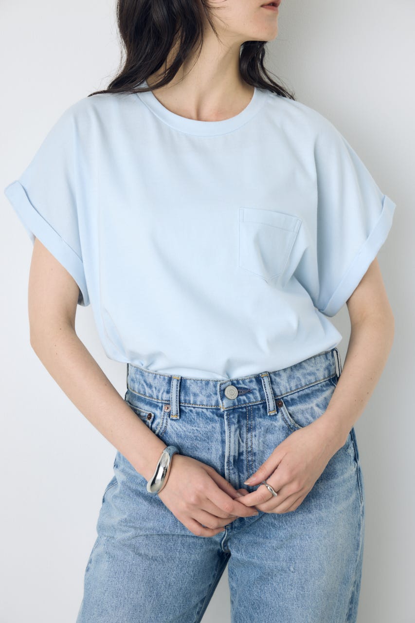 バックプリントTシャツ L/BLU M