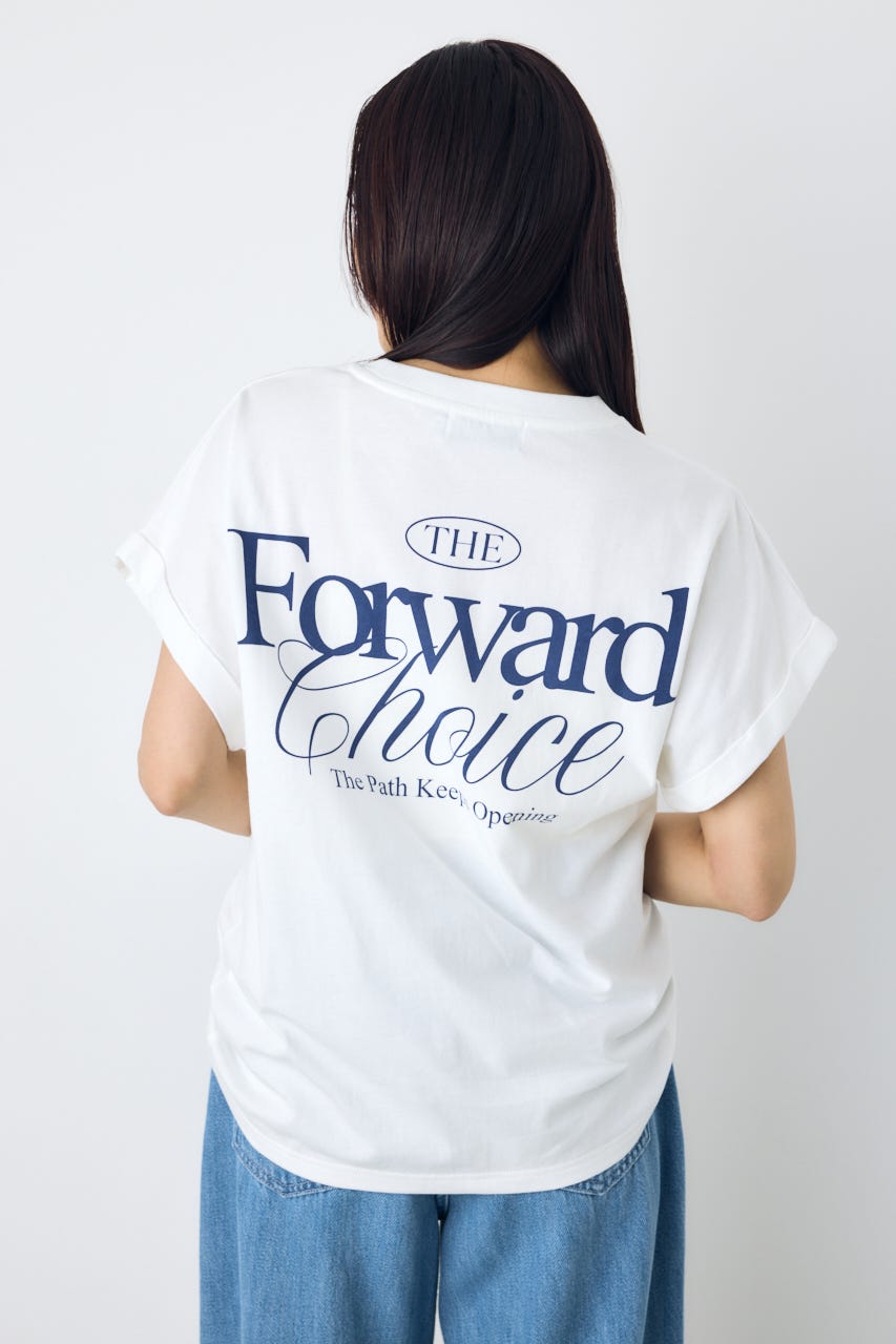 バックプリントTシャツ WHT S