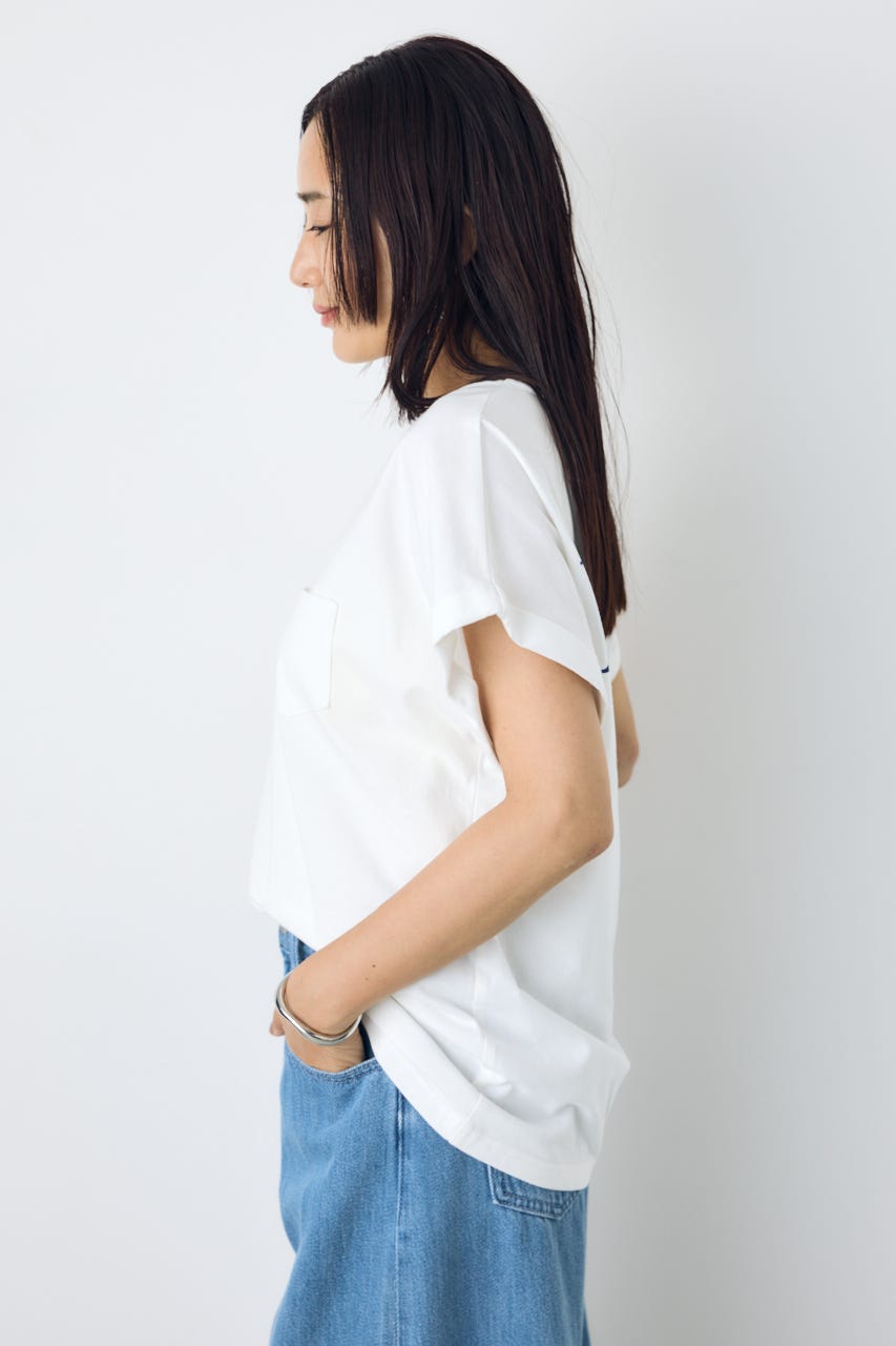 バックプリントTシャツ WHT S