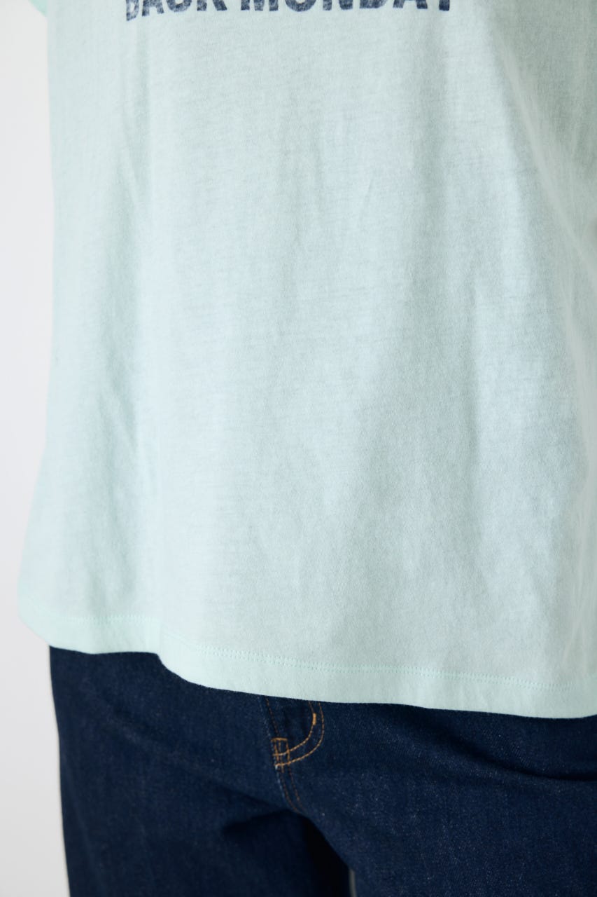 フレンチスリーブロゴプリントT MINT M
