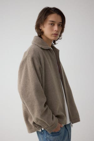 起毛スタンドカラージップアップブルゾン