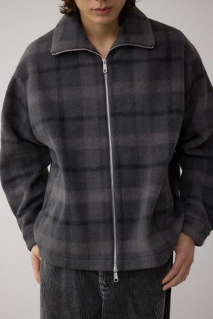 起毛スタンドカラージップアップブルゾン