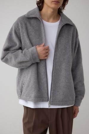 起毛スタンドカラージップアップブルゾン