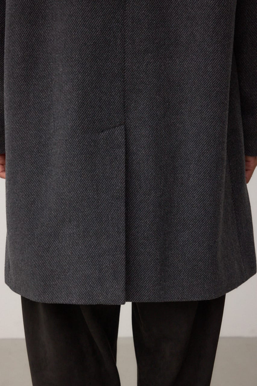 ウール混ステンカラーコート C.GRY M