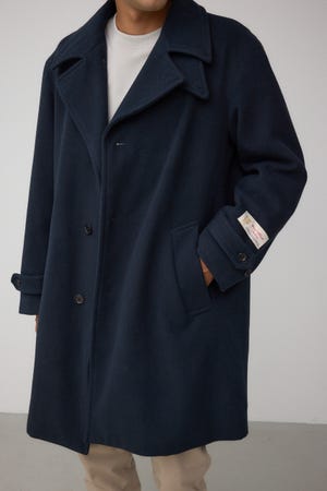 ウール混ステンカラーコート
