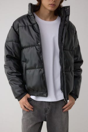 合皮中綿ブルゾン