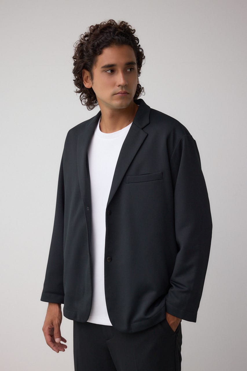 メランジツイルテーラードジャケット BLK M
