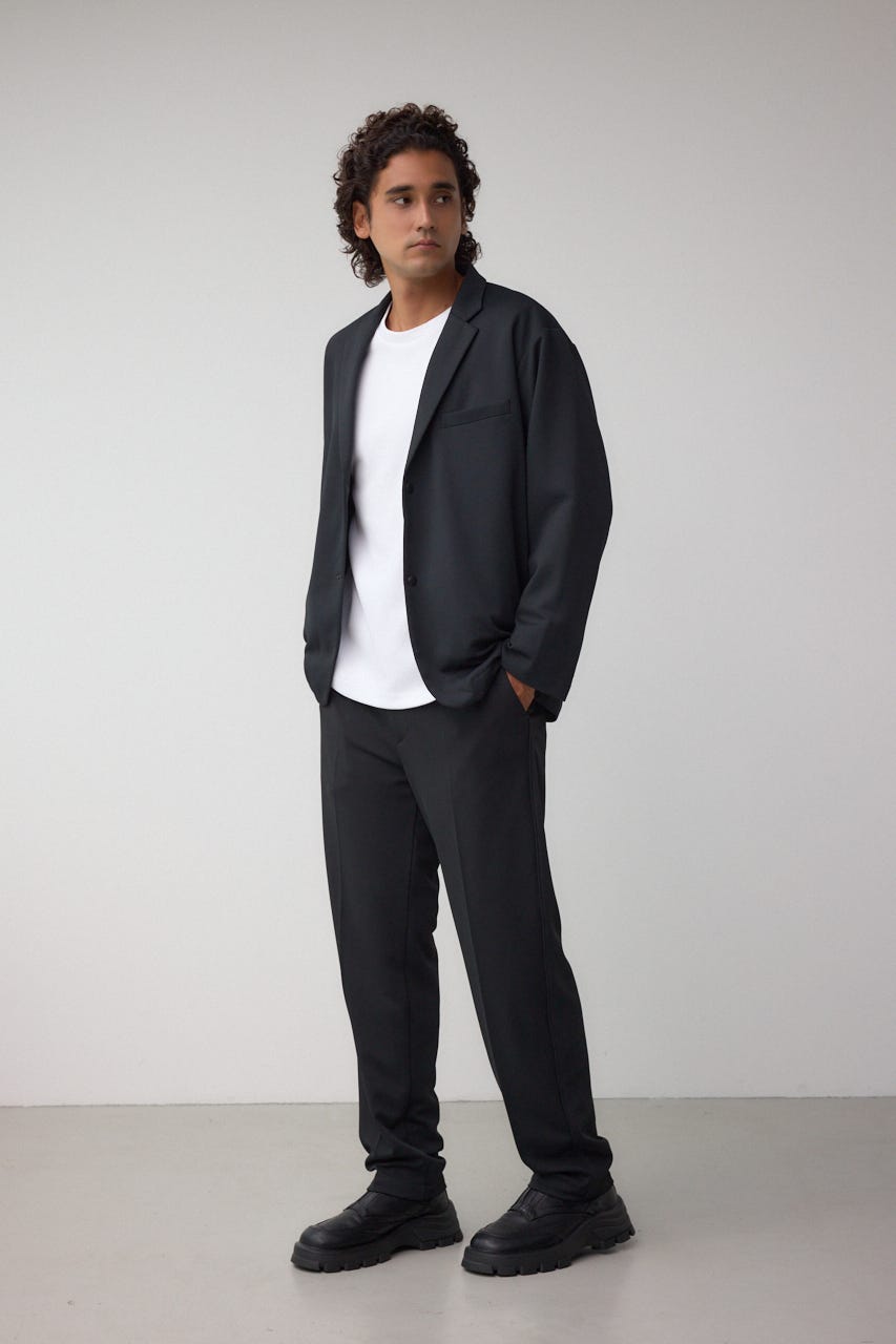 メランジツイルテーラードジャケット BLK M