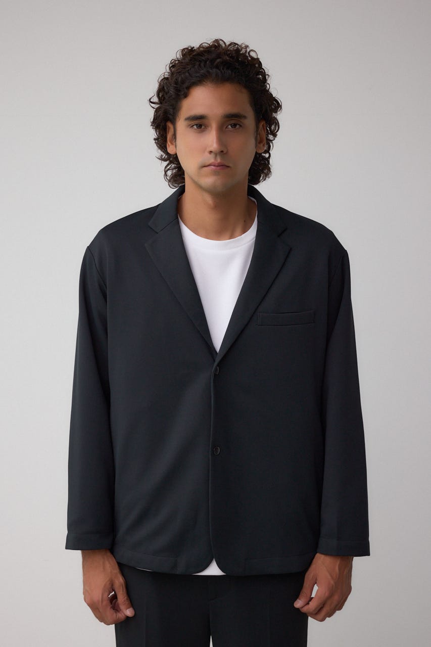 メランジツイルテーラードジャケット BLK M