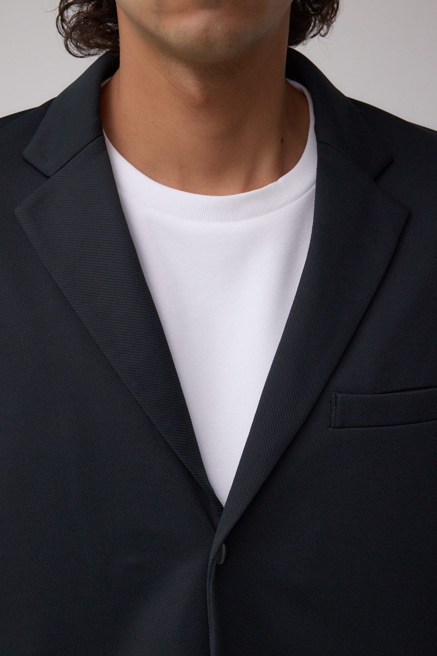 メランジツイルテーラードジャケット BLK M