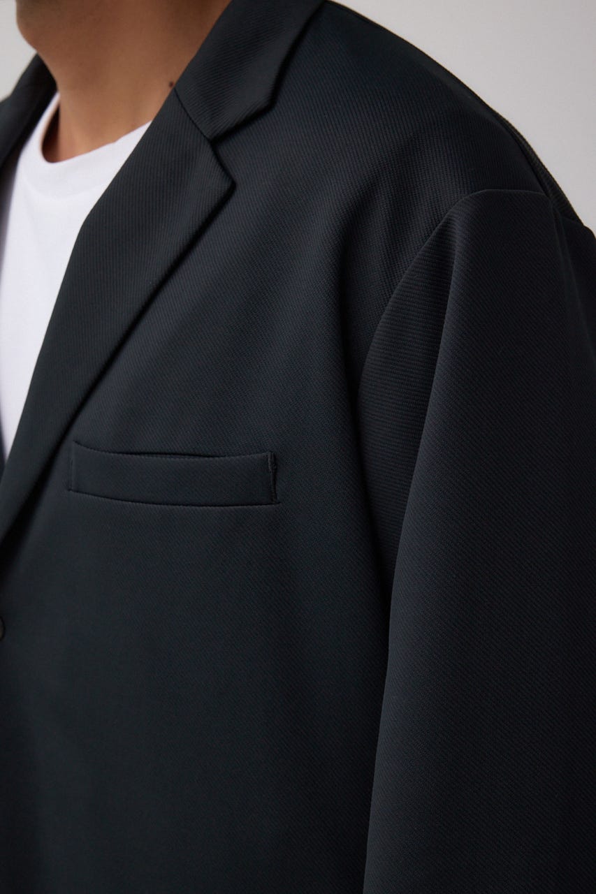 メランジツイルテーラードジャケット BLK M