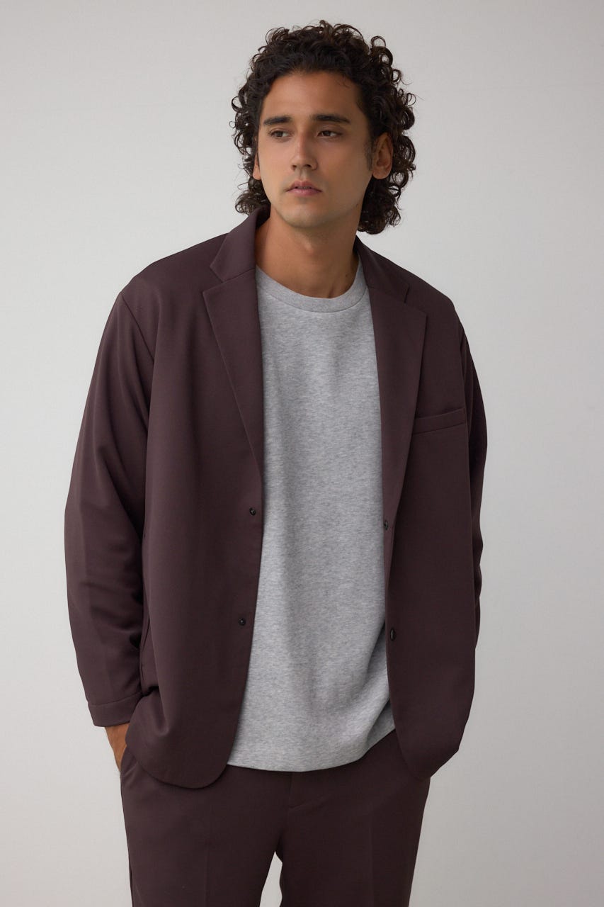 メランジツイルテーラードジャケット D/BRN L