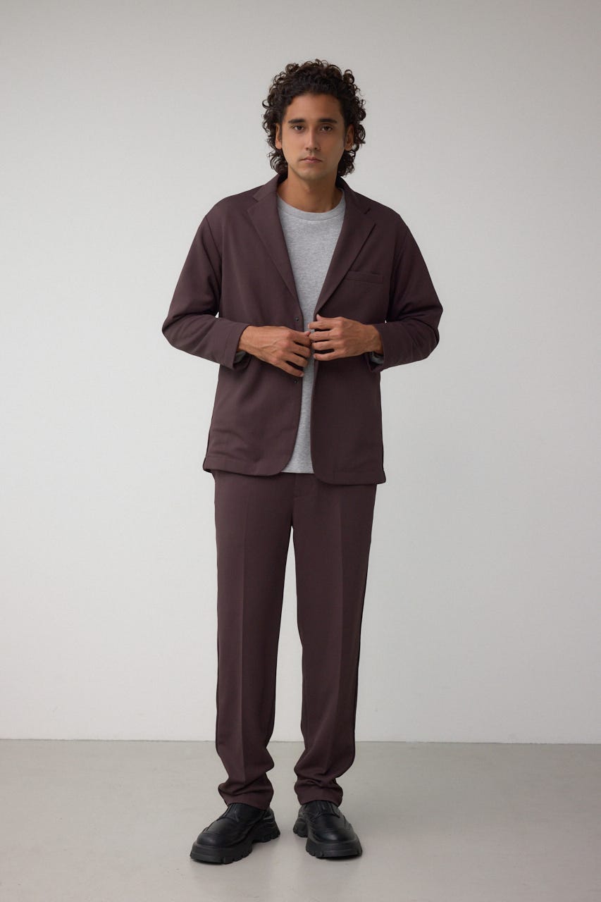 メランジツイルテーラードジャケット D/BRN L