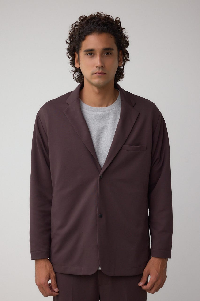 メランジツイルテーラードジャケット D/BRN L