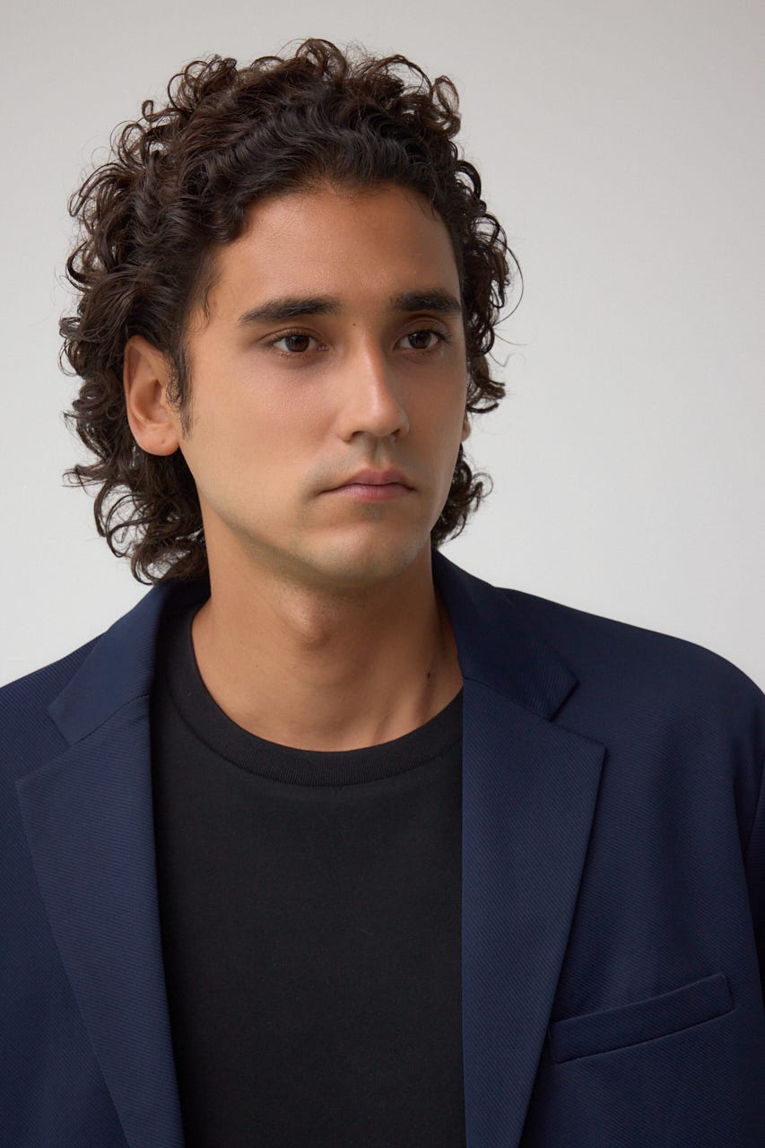 メランジツイルテーラードジャケット D/NVY M