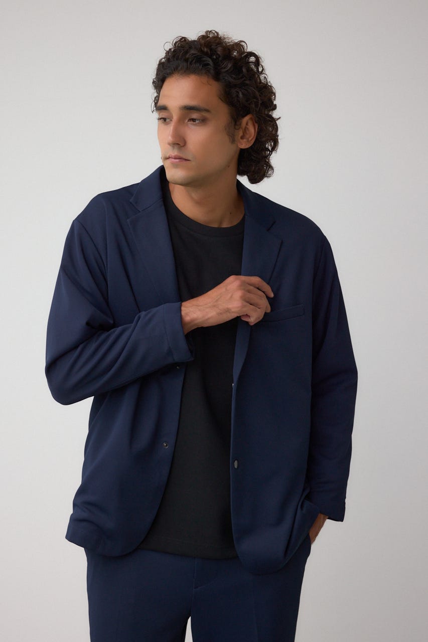 メランジツイルテーラードジャケット D/NVY M