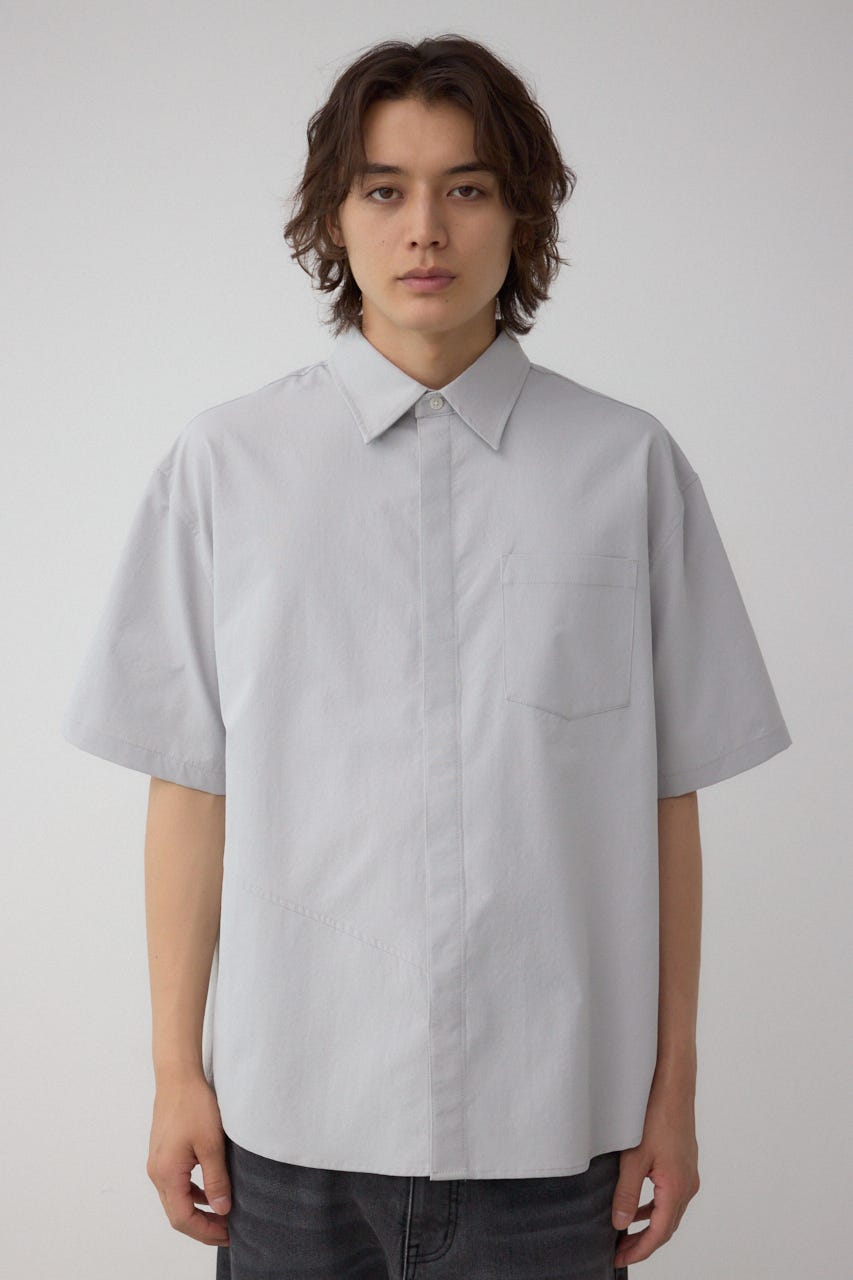 AZUL BY MOUSSY | C/T切り替え比翼半袖シャツ (シャツ・ブラウス