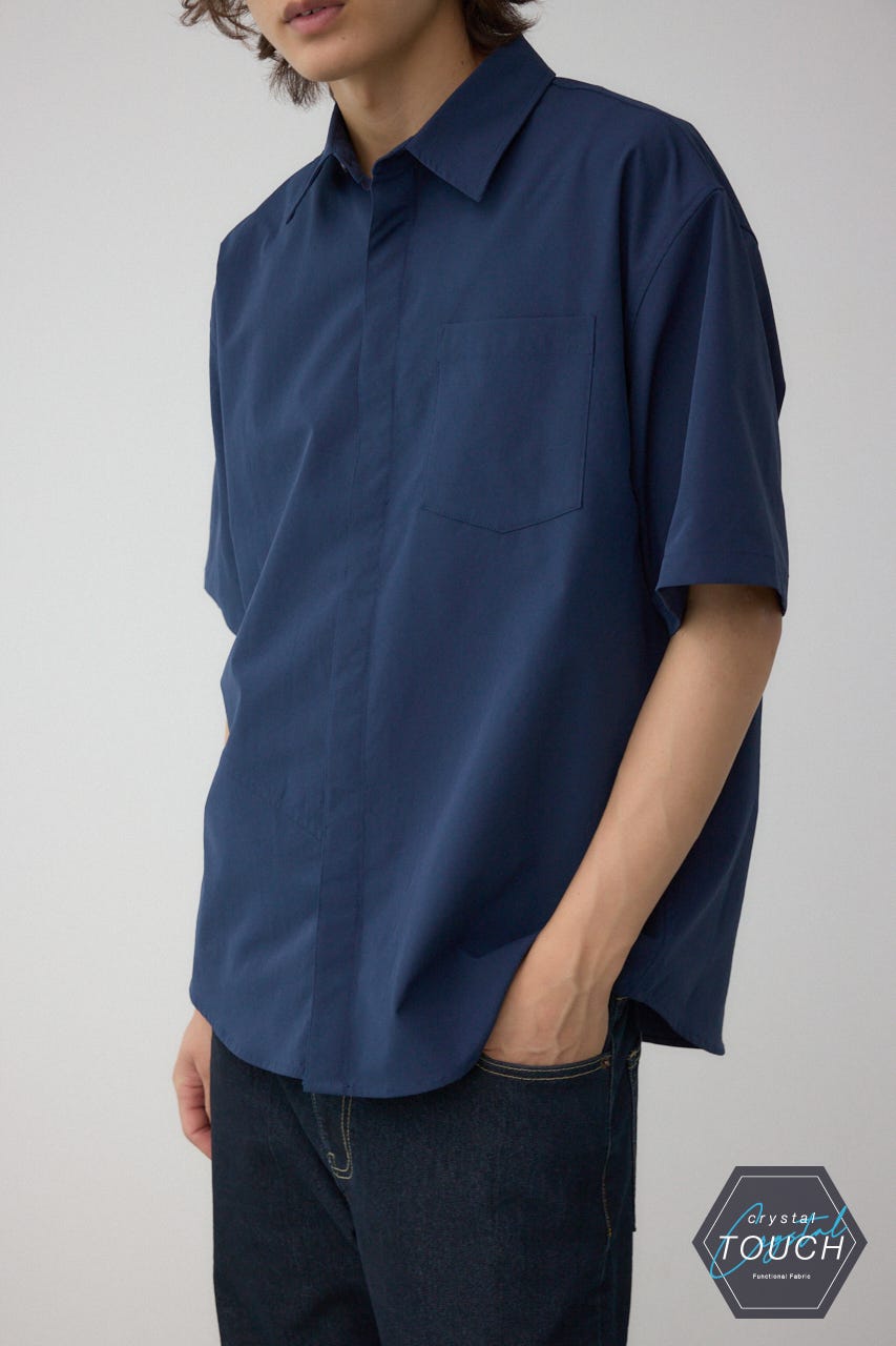 AZUL BY MOUSSY | C/T切り替え比翼半袖シャツ (シャツ・ブラウス