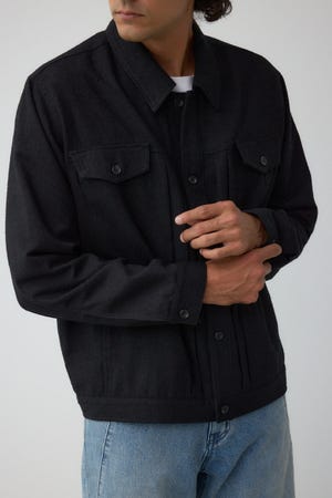 ネップ入りシャツブルゾン