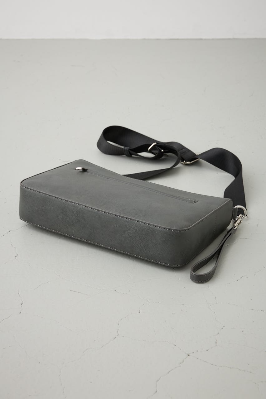 ヴィンテージフェイクレザーショルダーバッグ GRY FREE