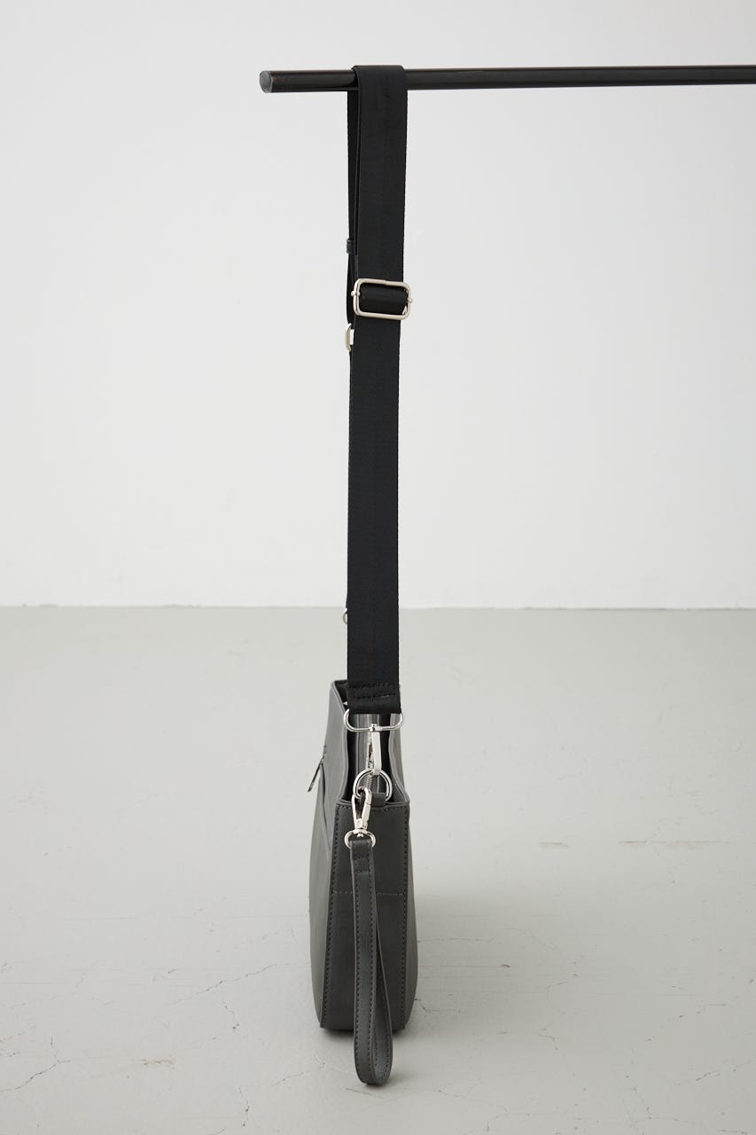 ヴィンテージフェイクレザーショルダーバッグ GRY FREE