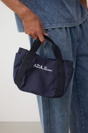 キャンバスロゴミニトート