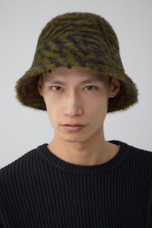 ゼブラ柄シャギーバケハ