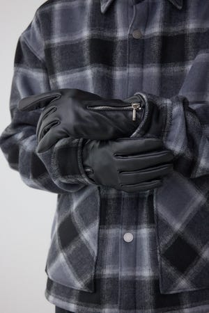 フェイクレザー手袋