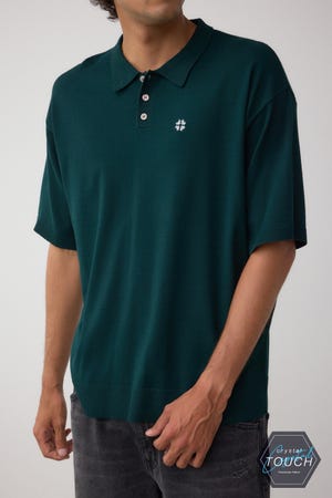 C/Tワンポイントニットポロシャツ