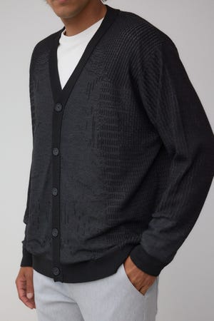 シャドーウィーブニットカーディガン