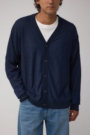 シャドーウィーブニットカーディガン