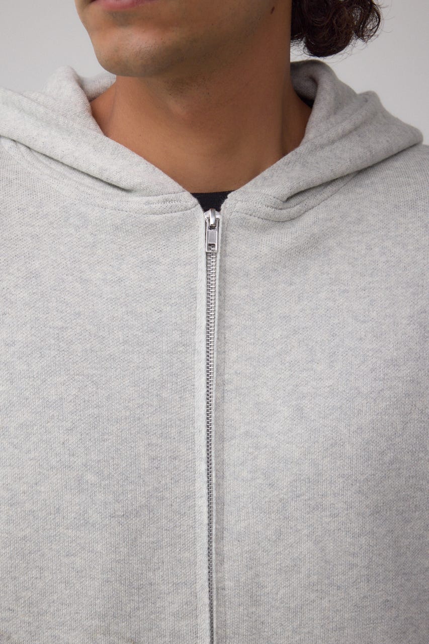 ニットジップアップパーカー GRY M