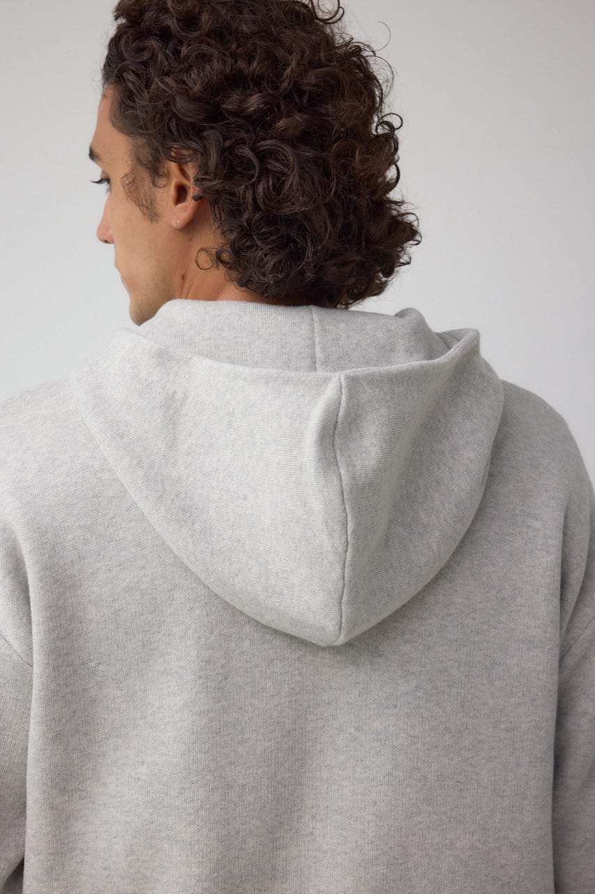 ニットジップアップパーカー GRY M