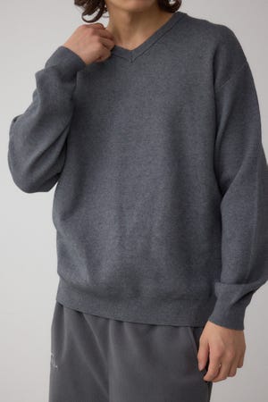 スムースニットVネックトップス