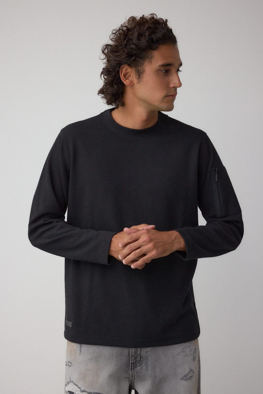 ブラック 長袖カットソー ポケット付き 楽天市場】カットソー メンズ 春 春服 秋 秋服 長袖 クルー