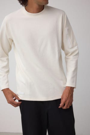 スリーブポケット長袖トップス