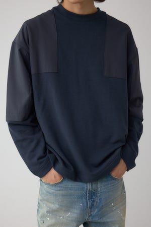 クロスパネルスウェット