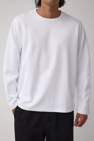 スエードタッチ長袖トップス