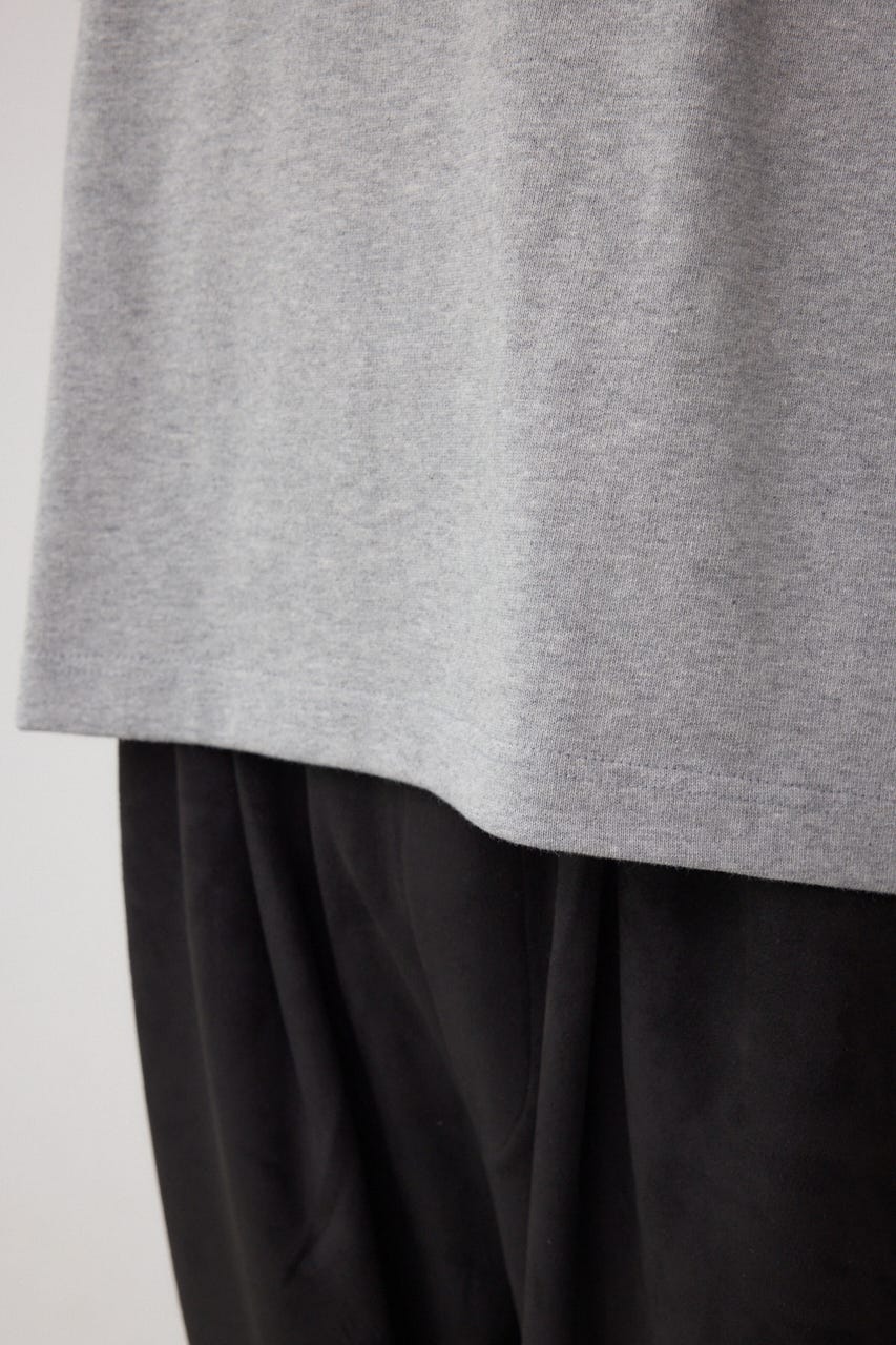 引き揃え天竺長袖トップス T.GRY M