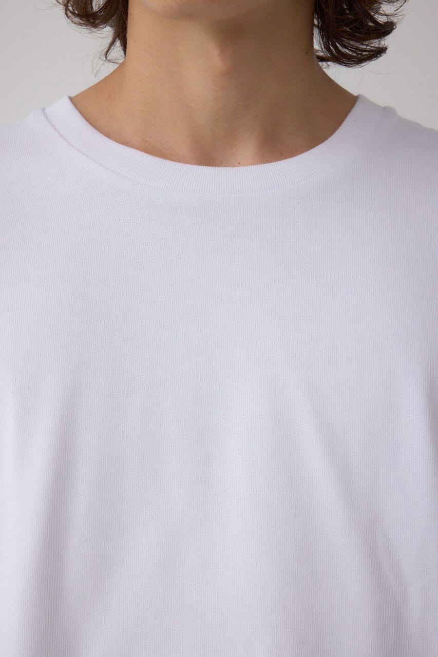 引き揃え天竺長袖トップス WHT S