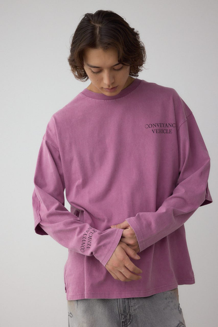 イリュージョンレイヤードTシャツ D/PNK M