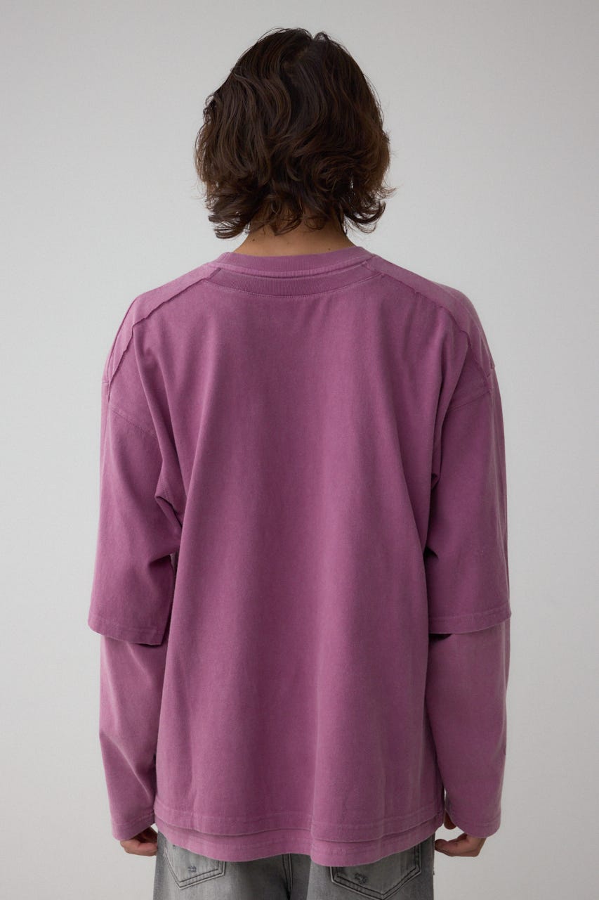 イリュージョンレイヤードTシャツ D/PNK M