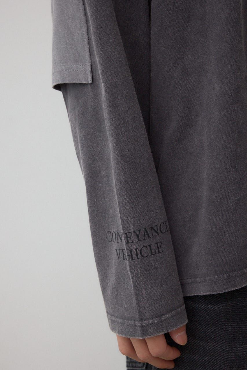 イリュージョンレイヤードTシャツ GRY L