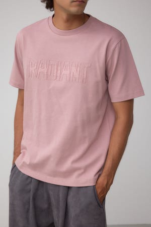 3D刺繍半袖トップス