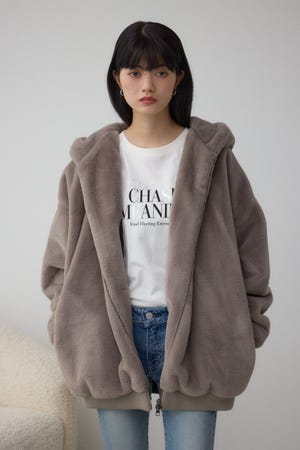 フェイクファーブルゾン